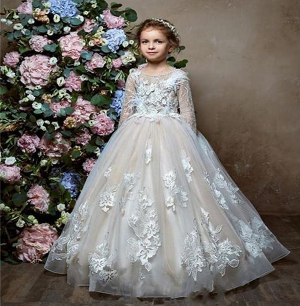girl's dresses flower lace appliques scoop neck pageant gown beaded long sleeve custom made kids first communion dress, Red;yellow
girl's dresses flower lace appliques scoop neck pageant gown beaded long sleeve custom made kids first communion dress, Red;yellow