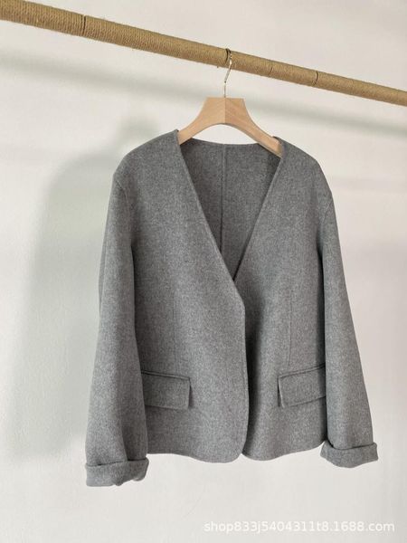 women's wool & blends no deduction simple commuter style 80% 20% cashmere short woolen coat, Black
women's wool & blends no deduction simple commuter style 80% 20% cashmere short woolen coat, Black