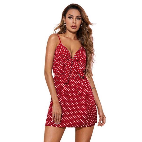 casual dresses women's nightdress dot print sleeveless backless sling dress pajama for honeymoon sleeping nights, Black;gray
casual dresses women's nightdress dot print sleeveless backless sling dress pajama for honeymoon sleeping nights, Black;gray