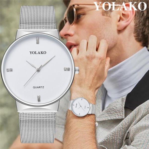 wristwatches yolako mens watches business waterproof stainless steel mesh wrist gents sport simple design analogue for men, Slivery;brown
wristwatches yolako mens watches business waterproof stainless steel mesh wrist gents sport simple design analogue for men, Slivery;brown