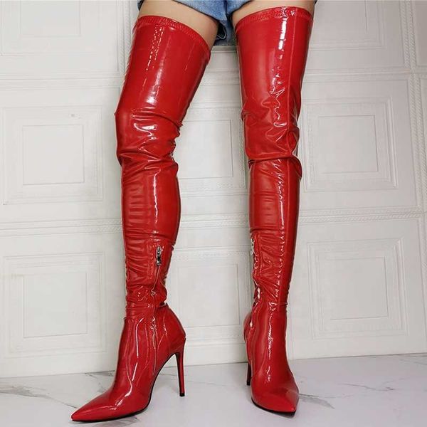 boots large size 47 reflective upper women over knee high thigh side zipper for ladies thin heel long booties, Black
boots large size 47 reflective upper women over knee high thigh side zipper for ladies thin heel long booties, Black