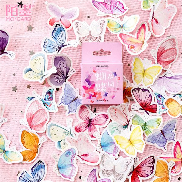 

6Pieces/Lot 2021 New Lovely Butterfly Garden Memo Pad Plaids and Lines Note Sticky Stationery Delicate Stickers Bookmark Label