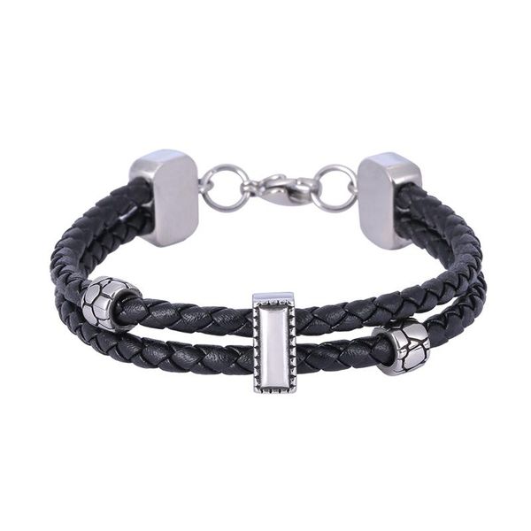 charm bracelets trendy black double braided leather bangles for women men stainless steel wristband jewelry gifts sp1158, Golden;silver
charm bracelets trendy black double braided leather bangles for women men stainless steel wristband jewelry gifts sp1158, Golden;silver