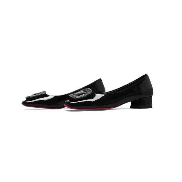 dress shoes spring autumn fashion women's inside outside all real leather exquisite square fasteners decorative wom, Black
dress shoes spring autumn fashion women's inside outside all real leather exquisite square fasteners decorative wom, Black