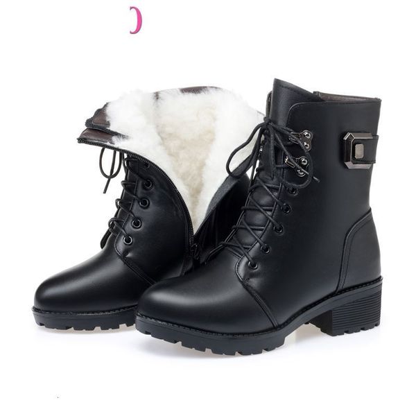 boots winter genuine leather warm plush wool fashion comfort non-slip women snow shoes large size sg4z, Black
boots winter genuine leather warm plush wool fashion comfort non-slip women snow shoes large size sg4z, Black