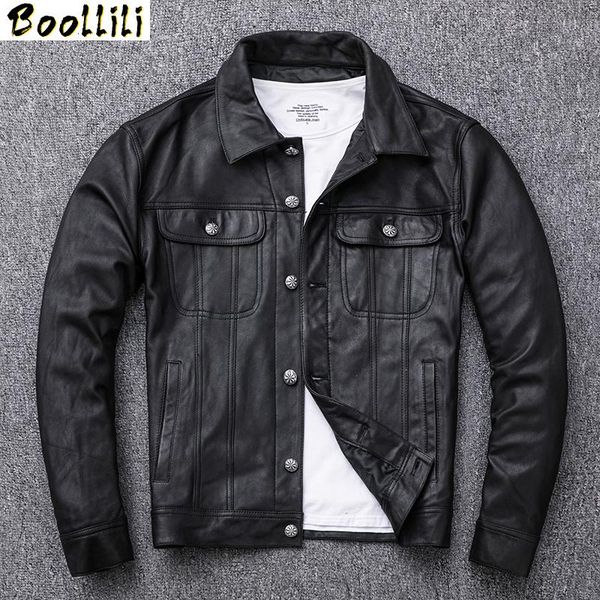 men's leather & faux boollili genuine jacket men spring autumn 100% goatskin coat short motorcycle jackets cuero genuino, Black
men's leather & faux boollili genuine jacket men spring autumn 100% goatskin coat short motorcycle jackets cuero genuino, Black