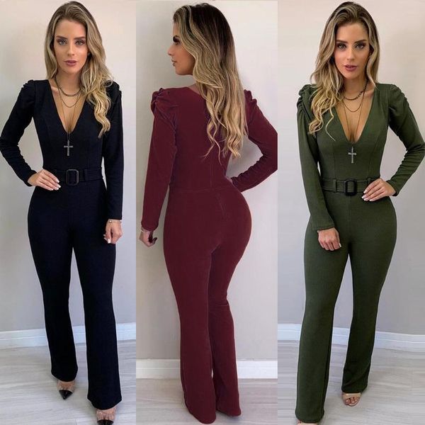 women's jumpsuits & rompers jumpsuit woman clothes elegant party women elegance autumn long sleeve pure color hubble bubble neck, Black;white
women's jumpsuits & rompers jumpsuit woman clothes elegant party women elegance autumn long sleeve pure color hubble bubble neck, Black;white