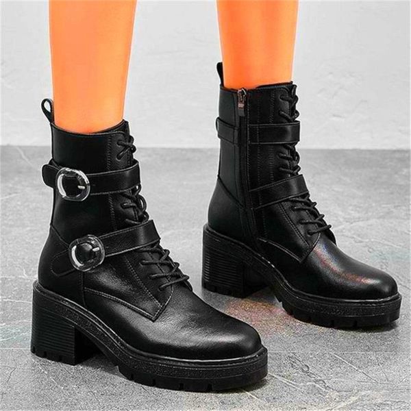 boots military punk goth women genuine leather ankle platform cuban lace up buckle oxfords casual party shoes round toe, Black
boots military punk goth women genuine leather ankle platform cuban lace up buckle oxfords casual party shoes round toe, Black