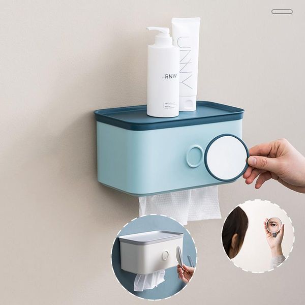 tissue boxes & napkins box with mirror wall mounted paper holder storage home organizer kitchen bathroom decoration accessories
tissue boxes & napkins box with mirror wall mounted paper holder storage home organizer kitchen bathroom decoration accessories