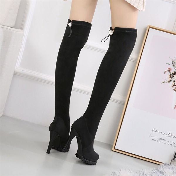 boots over-the-knee long europe and america winter thin heels womens nightclub model catwalk high 11cm, Black
boots over-the-knee long europe and america winter thin heels womens nightclub model catwalk high 11cm, Black