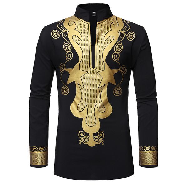 two-color primitive tribal pattern men's african large dressing long-sleeved t-shirt fashion novelty luxury comfortable light and breat, White;black
two-color primitive tribal pattern men's african large dressing long-sleeved t-shirt fashion novelty luxury comfortable light and breat, White;black