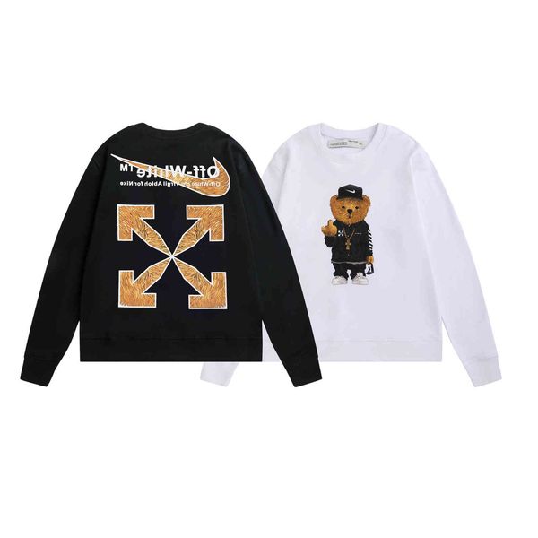 2021 autumn and winter off new joint big hook brown bear cartoon series round neck sweater for men women, Black
2021 autumn and winter off new joint big hook brown bear cartoon series round neck sweater for men women, Black