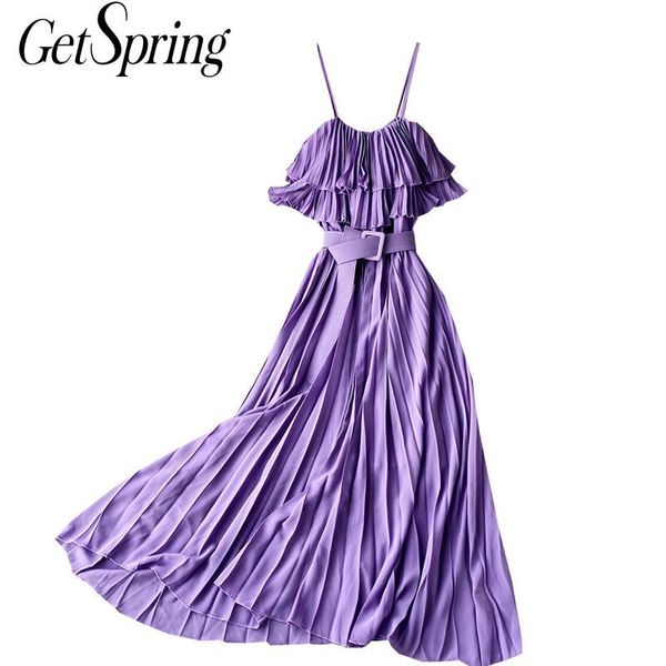 casual dresses getspring women dress ruffles sleeveless long beach woman slash neck off shoulder vintage pink red summer 2021, Black;gray
casual dresses getspring women dress ruffles sleeveless long beach woman slash neck off shoulder vintage pink red summer 2021, Black;gray