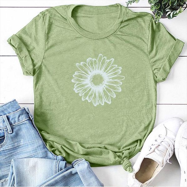 sunflower printing summer graphic womens t shirts tees aesthetic simple clothes casual camisetas, White
sunflower printing summer graphic womens t shirts tees aesthetic simple clothes casual camisetas, White