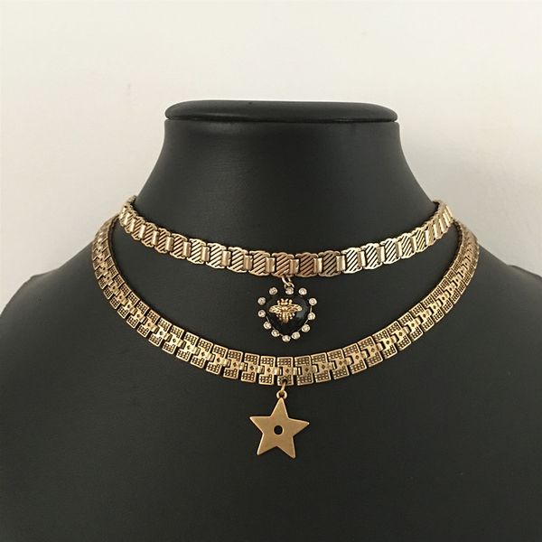d home 2021 brass love bee necklace five pointed star clavicle chain female di, Silver
d home 2021 brass love bee necklace five pointed star clavicle chain female di, Silver