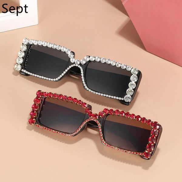 sunglasses sept luxury fashion square diamond rectangle women men retro red punk glasses shades uv400, White;black
sunglasses sept luxury fashion square diamond rectangle women men retro red punk glasses shades uv400, White;black