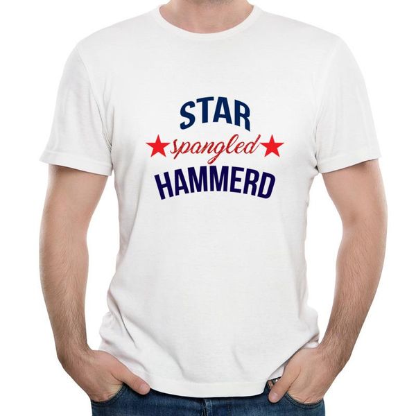 star spangled hammerd design tees cool streetwear t shirt crew neck men's tee for t-shirts, White;black
star spangled hammerd design tees cool streetwear t shirt crew neck men's tee for t-shirts, White;black
