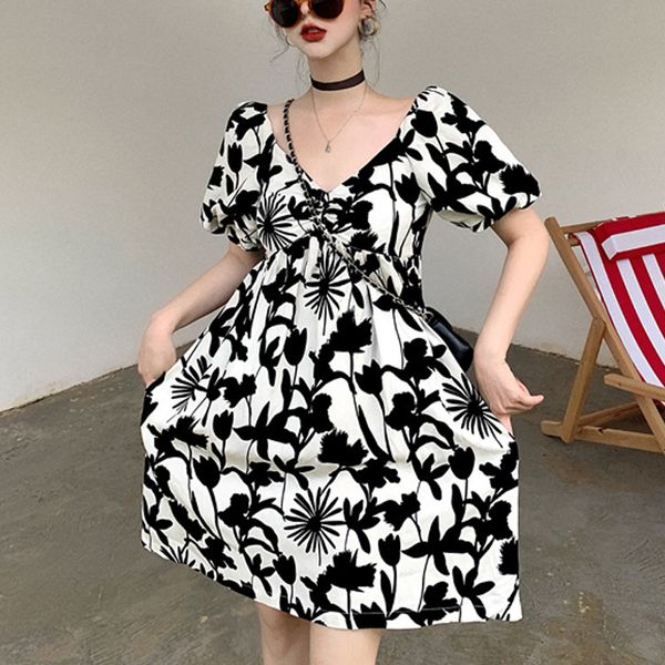 dresses 2021 summer french dress fat mm new large women's v-neck open back bubble sleeve slim skirt, Black;gray
dresses 2021 summer french dress fat mm new large women's v-neck open back bubble sleeve slim skirt, Black;gray