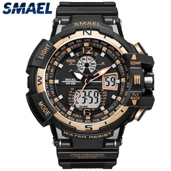 wristwatches smael mens watches quratz military sport watch men casual waterproof digital led wrist relogio masculino, Slivery;brown
wristwatches smael mens watches quratz military sport watch men casual waterproof digital led wrist relogio masculino, Slivery;brown