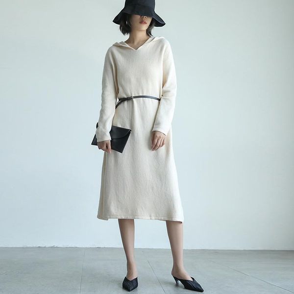 casual dresses johnature 2021 winter korean knitting hooded collar loose for women solid color fashion long sweater, Black;gray
casual dresses johnature 2021 winter korean knitting hooded collar loose for women solid color fashion long sweater, Black;gray