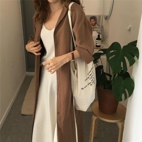 women's trench coats autumn women solid single breasted turn down collar long sleeve elegant coat with belt female loose windbreaker, Tan;black
women's trench coats autumn women solid single breasted turn down collar long sleeve elegant coat with belt female loose windbreaker, Tan;black