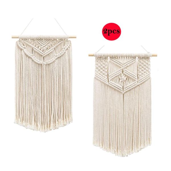 tapestries 2pcs/set macrame wall hanging tapestry geometric bohemain living room gallery art home decor small size 13inx10in 16inx10in
tapestries 2pcs/set macrame wall hanging tapestry geometric bohemain living room gallery art home decor small size 13inx10in 16inx10in