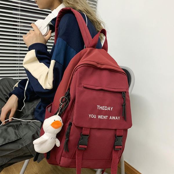 backpack dcimor preppy insert buckle waterproof nylon women english embroidered school bag teenager girl lapbackpacks
backpack dcimor preppy insert buckle waterproof nylon women english embroidered school bag teenager girl lapbackpacks