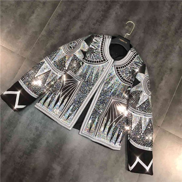 women's down & parkas women shiny jacket fad silver sequins geometric bomber jackets o neck nationality embroid coat casual outerwear f, Black
women's down & parkas women shiny jacket fad silver sequins geometric bomber jackets o neck nationality embroid coat casual outerwear f, Black