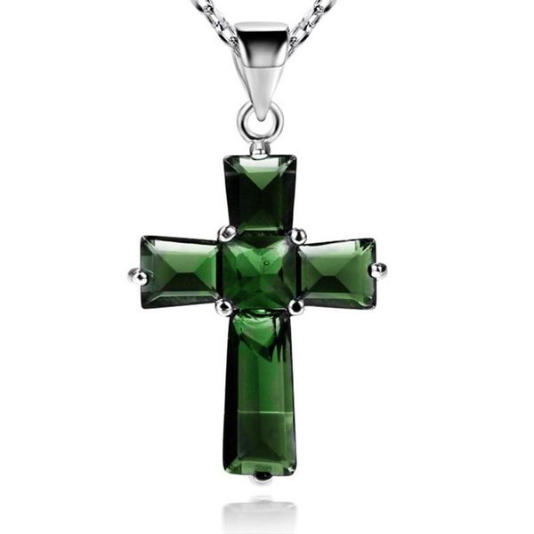 pendant necklaces cubic green zircon cross necklace for ladies women luxury choker jewelry gift, Silver
pendant necklaces cubic green zircon cross necklace for ladies women luxury choker jewelry gift, Silver