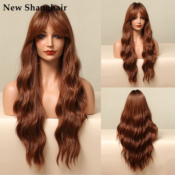new shanghair women's long wavy wig brown with blonde wigs natural heat resistant fiber for afro women cosplay party fashion wigs, Black
new shanghair women's long wavy wig brown with blonde wigs natural heat resistant fiber for afro women cosplay party fashion wigs, Black