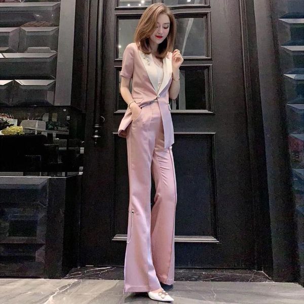 women's two piece pants women 2021 summer elegant office work wear pant suits ol 2 sets female solid blazer jacket & trousers suit set, White
women's two piece pants women 2021 summer elegant office work wear pant suits ol 2 sets female solid blazer jacket & trousers suit set, White