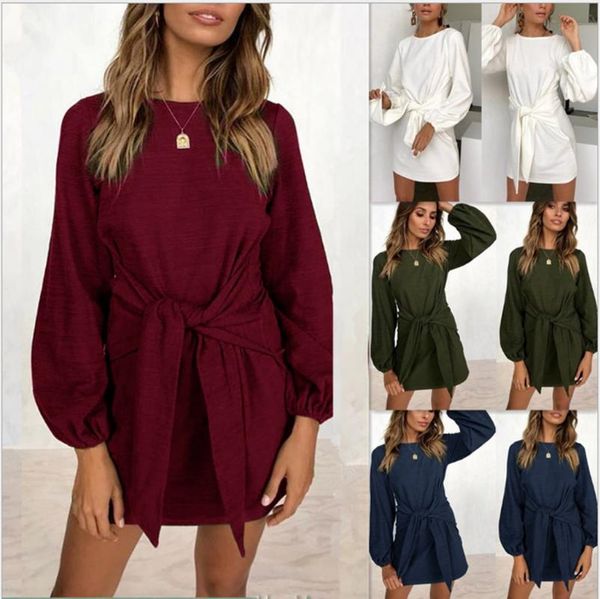 casual dresses woman mini 2021 spring summer fashing pure color boho party short with belt vestido, Black;gray
casual dresses woman mini 2021 spring summer fashing pure color boho party short with belt vestido, Black;gray