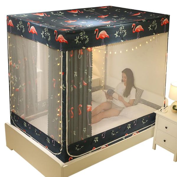 mosquito net household shade bed curtain with one body support completely closed anti-throwing
mosquito net household shade bed curtain with one body support completely closed anti-throwing