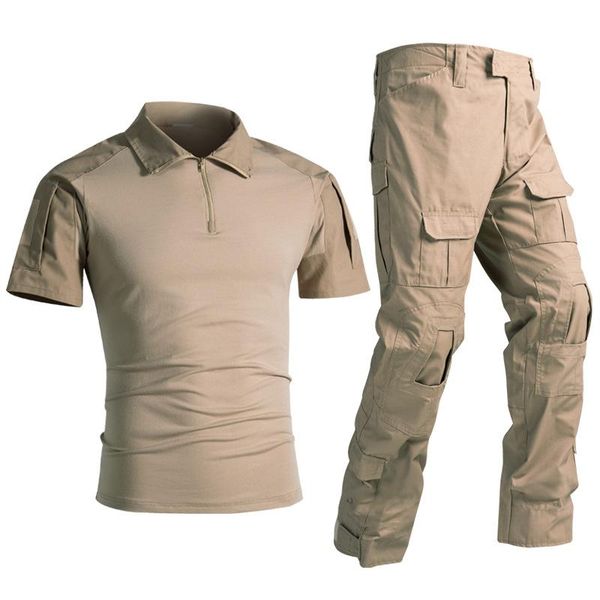 gym clothing men's tactical shirt and combat pants set short sleeve 1/4 zip t-shirt trousers for military hunting, White;black
gym clothing men's tactical shirt and combat pants set short sleeve 1/4 zip t-shirt trousers for military hunting, White;black