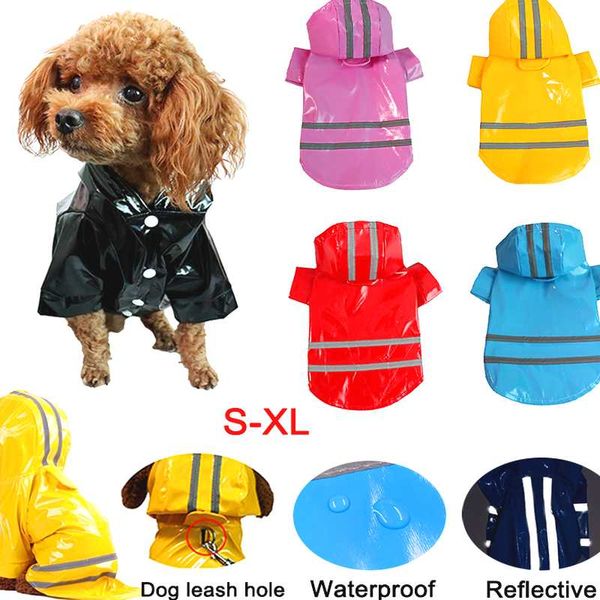 dog apparel puppy raincoat reflective pu waterproof jacket hooded with leash hole clothes for small dogs cats pet costume
dog apparel puppy raincoat reflective pu waterproof jacket hooded with leash hole clothes for small dogs cats pet costume