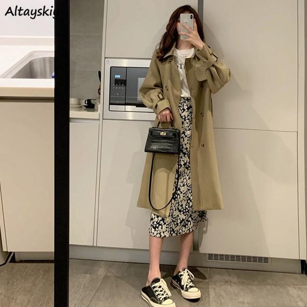 women's trench coats women mid-calf temperament korean style loose fashion cargo outwear autumn office lady casual simple classic chic, Tan;black
women's trench coats women mid-calf temperament korean style loose fashion cargo outwear autumn office lady casual simple classic chic, Tan;black