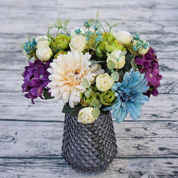 decorative flowers & wreaths artificial silk rose hydrangea wedding bridal bouquet for valentine's day garden party home decor
decorative flowers & wreaths artificial silk rose hydrangea wedding bridal bouquet for valentine's day garden party home decor