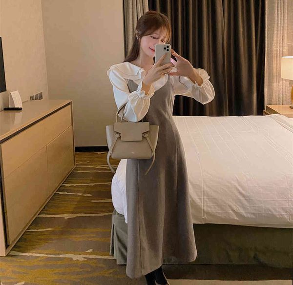 s xl spring autumn 2 piece suit sleeveless vintage women dresses female girls dress suits robe femme vestido sell separately 210417, White
s xl spring autumn 2 piece suit sleeveless vintage women dresses female girls dress suits robe femme vestido sell separately 210417, White