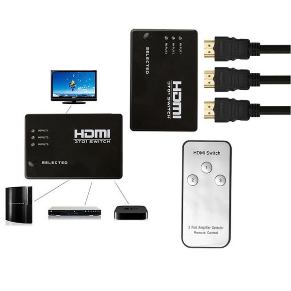 splitter 1080p video switch switcher with ir remote for hdtv ps3 dvd supports 3d audio cables & connectors
splitter 1080p video switch switcher with ir remote for hdtv ps3 dvd supports 3d audio cables & connectors