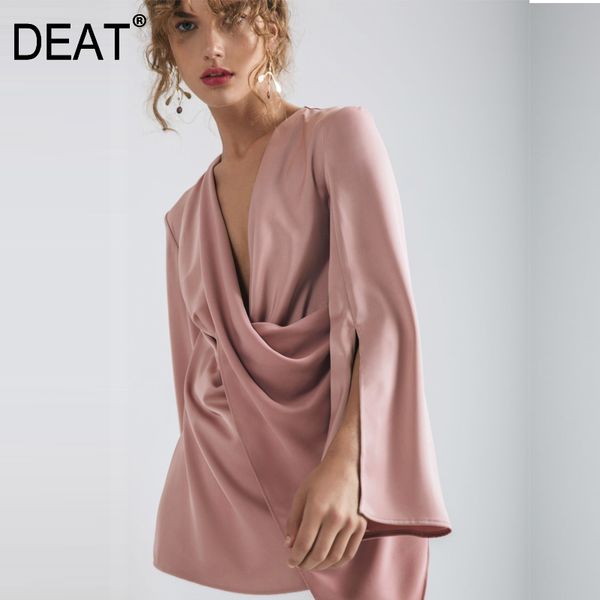women asymmetric split high street red t-shirt v-neck long sleeve fashion tide spring autumn ag427 210421, White
women asymmetric split high street red t-shirt v-neck long sleeve fashion tide spring autumn ag427 210421, White