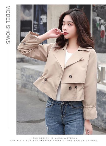 women's trench coats 2021 women spring short light coat warm female windbreaker sleeve lady casual, Tan;black
women's trench coats 2021 women spring short light coat warm female windbreaker sleeve lady casual, Tan;black