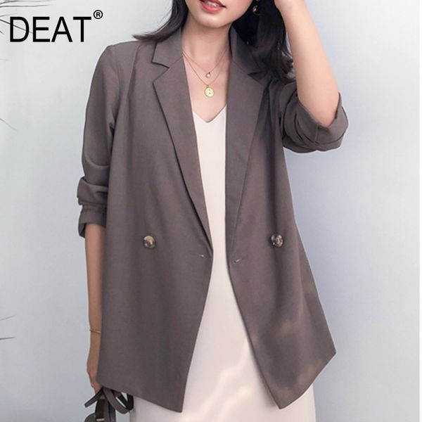 women brown coffee temperament blazer notched collar long sleeve loose fit jacket fashion spring autumn gx961 210421, White;black
women brown coffee temperament blazer notched collar long sleeve loose fit jacket fashion spring autumn gx961 210421, White;black