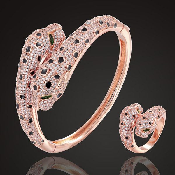 earrings & necklace zlxgirl jet enamel leopard animal bangle with ring jewelry sets cubic zircon wedding bracelet bridal love couple joias, Silver
earrings & necklace zlxgirl jet enamel leopard animal bangle with ring jewelry sets cubic zircon wedding bracelet bridal love couple joias, Silver