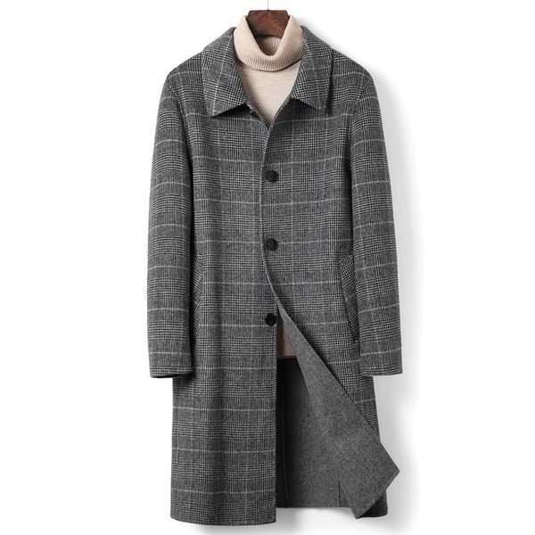 men's wool & blends korean mens coat winter jacket men overcoat warm clothes outwear long grey plaid male plus size 3xl, Black
men's wool & blends korean mens coat winter jacket men overcoat warm clothes outwear long grey plaid male plus size 3xl, Black