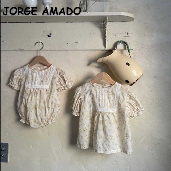 korean style summer family matching sets floral short sleeves lace thin bodysuit + dress sister matches outfits e512 210610, Blue
korean style summer family matching sets floral short sleeves lace thin bodysuit + dress sister matches outfits e512 210610, Blue