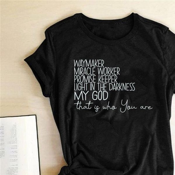 way womens t shirt maker print women miracle worker promise keeper light in the my god christian tee femme, White
way womens t shirt maker print women miracle worker promise keeper light in the my god christian tee femme, White
