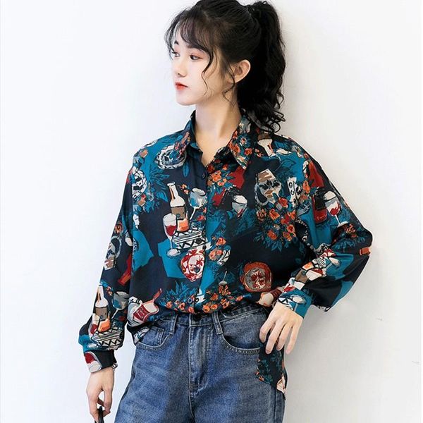 female long sleeve vintage girls shirts harajuku print women blouse fashion casual loose women's blouses &, White
female long sleeve vintage girls shirts harajuku print women blouse fashion casual loose women's blouses &, White