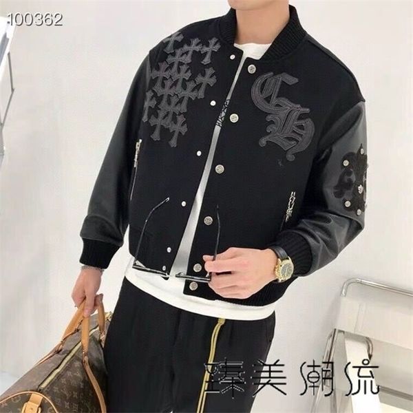 chrom heartsmen's hearts jacket chrome cross embroidered and women's pilot baseball jacket gqru, Black;brown
chrom heartsmen's hearts jacket chrome cross embroidered and women's pilot baseball jacket gqru, Black;brown