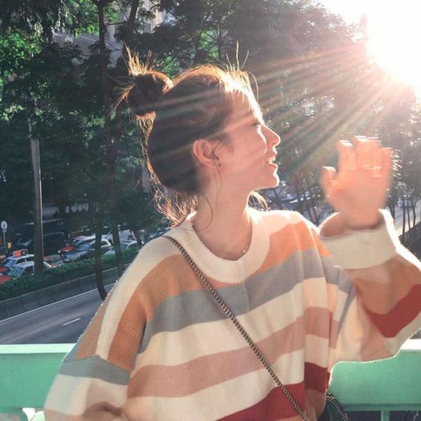women's sweaters autumn women christmas sweater o-neck rainbow stripes loose pullovers korean chic knitted jumpers harajuku winter clot, White;black
women's sweaters autumn women christmas sweater o-neck rainbow stripes loose pullovers korean chic knitted jumpers harajuku winter clot, White;black