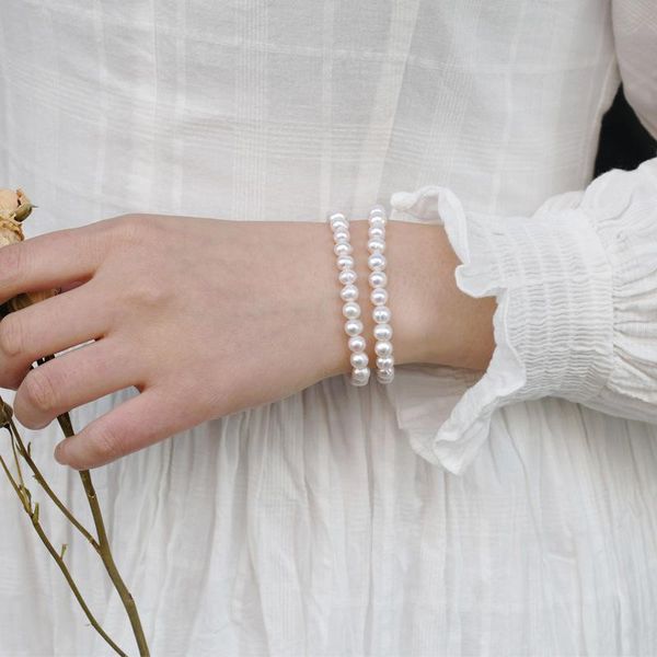 beaded, strands classic elegant pearl bracelet for women girls fashion jewelry wholesale threaded strand bracelets pulseras mujer armband, Black
beaded, strands classic elegant pearl bracelet for women girls fashion jewelry wholesale threaded strand bracelets pulseras mujer armband, Black